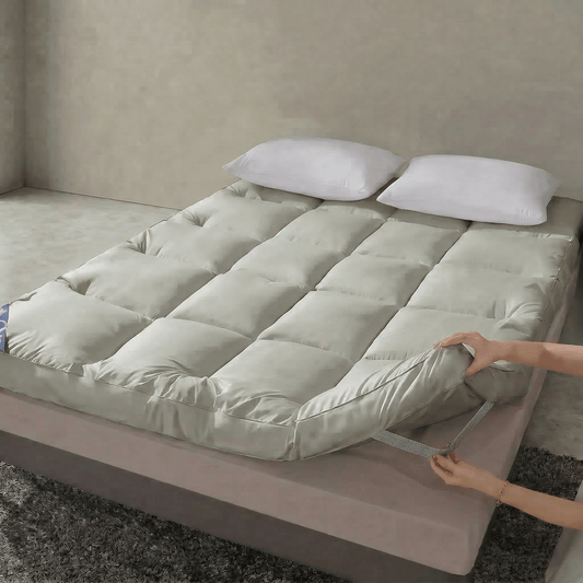 Surmatelas Essentiel coloris vert avec garnissage léger et respirant - Tenrai